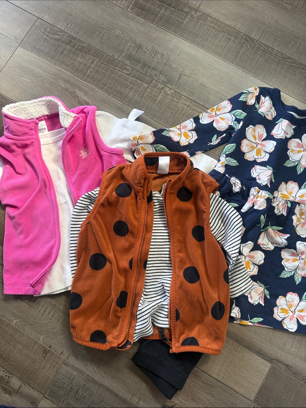Carter's Pink, Navy, Orange, Black & White Kids Matching Set